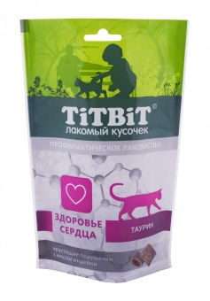 Купить TiTBiT Здоровье сердца Хрустящие подушечки с мясом индейки для кошек