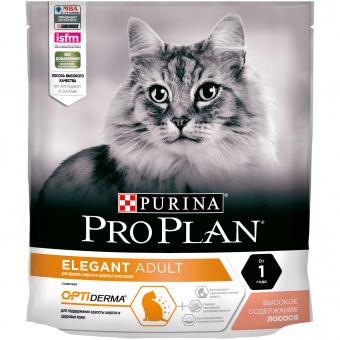 Купить Pro Plan Optiderma Elegant для кошек с чувствительной кожей 400 г