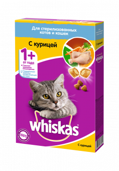Купить Whiskas с курицей для стерилизованных кошек 350 г