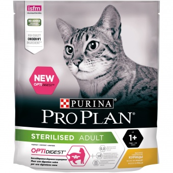 Купить Pro Plan Optidigest Sterilised Chicken для стерилизованных кошек с курицей 400 г