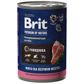 Купить Brit Premium by Nature Говядина для собак всех пород 400 г