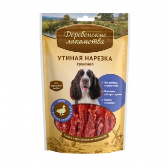 Купить Деревенские лакомства Утиная нарезка сушёная для собак 90 г