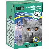 Bozita Mini кусочки в желе с мясом оленя для кошек 190 г