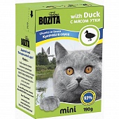 Bozita Mini кусочки в соусе с мясом утки для кошек 190 г