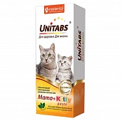 Unitabs паста для котят, кормящих и беременных кошек 120мл Mama+Kitty paste U308 Юнитабс