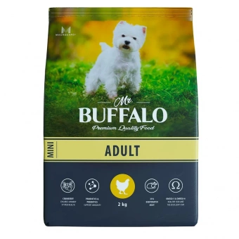 Купить Mr.Buffalo Adult Mini для собак мелких пород с курицей 2 кг