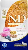 Farmina N&D Ancestral Grain Adult Mini Lamb & Blueberry низкозерновой корм для собак мелких пород с ягненком и черникой 800 г