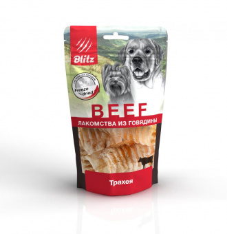 Купить BLITZ BEEF Лакомство сублимированное Трахея резаная для собак 50 г