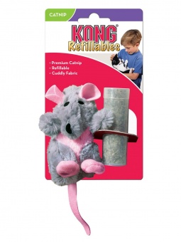 Купить Kong игрушка для кошек "Крыса" 12 см плюш с тубом кошачьей мяты