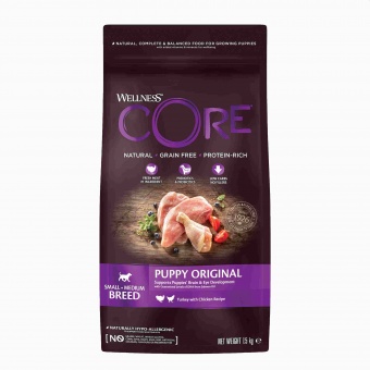 Купить Wellness CORE Puppy Original Small & Medium Breed для щенков мелких и средних пород из индейки с курицей 1,5 кг