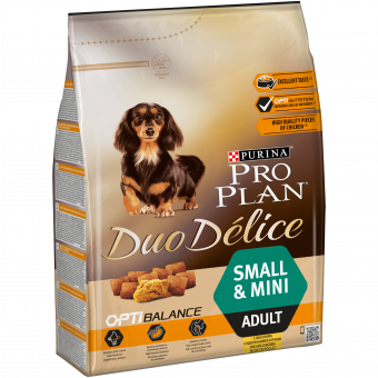 Купить Pro Plan Duo Delice Small and Mini Adult для собак мелких и карликовых пород с курицей 2,5 кг