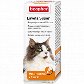 Beaphar Laveta Super Multi-Vitamin + Taurin Кормовая добавка для поддержания здоровья кожи и шерсти для кошек 50 мл