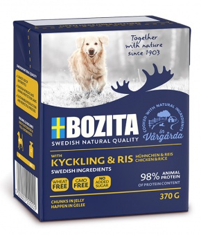 Купить Bozita Chicken&Rice кусочки в желе для собак с курицей и рисом 370 г