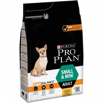Купить Pro Plan Small and Mini Adult для собак мелких и карликовых пород с курицей 3 кг