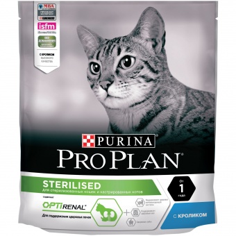 Купить Pro Plan Optirenal Sterilised Salmon для стерилизованных кошек с лососем 1,5 кг
