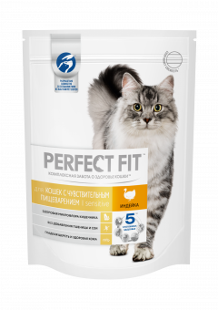 Купить Perfect Fit для кошек с чувствительным пищеварением Индейка, 190 г