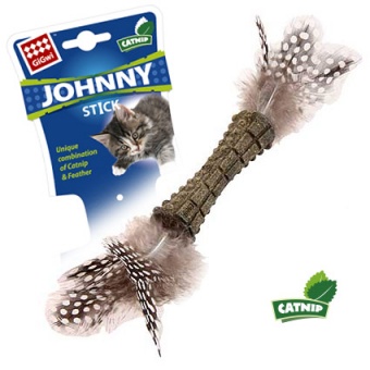 Купить Игрушка Johnny Stick прессованная мята перья с двух сторон 75335 GiGwi