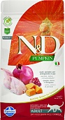 Farmina N&D Pumkin Adult Quail & Pomegranate беззерновой корм для кошек с перепелом и гранатом 1,5 кг