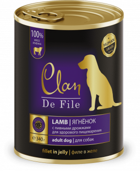 Купить Clan De File Lamb Adult Dog Ягнёнок в желе для собак 340 г