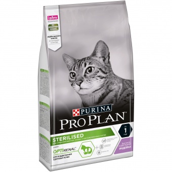 Купить Pro Plan Optirenal Sterilised Turkey для стерилизованных кошек с индейкой 1,5 кг