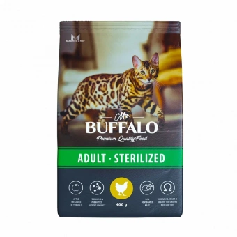 Купить Mr.Buffalo Adult Sterilized для кошек с курицей 400 г